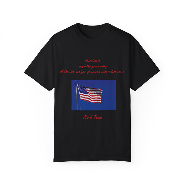 Mark Twain Quote Tee – Patriotic Unisex Flag Shirt in Soft Cotton