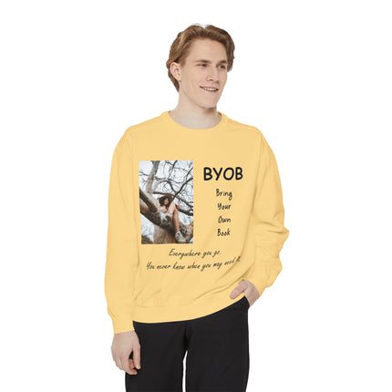 BYOB Sweatshirt – “Bring Your Own Book” – Unisex Literary Fashion