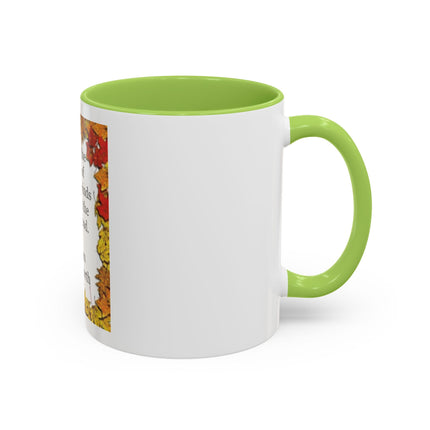 Autumn Leaves Quote Mug — William Wordsworth Fall Coffee Cup (11/15oz)