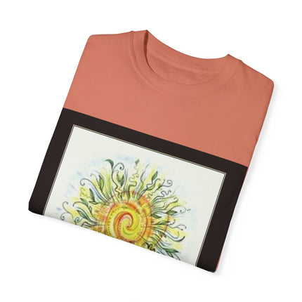 Summer Solstice Tee – Unisex Garment-Dyed Shirt with Sun Design