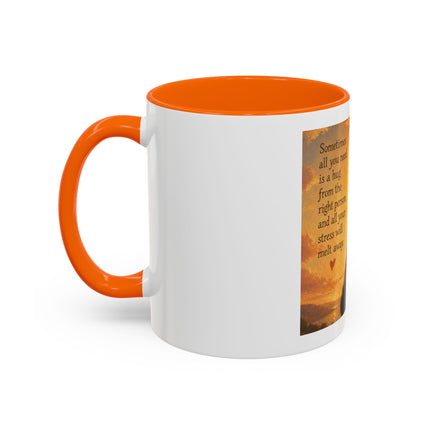 Sunshine Hug Coffee Mug — "Sometimes all you need is a hug..." Inspirational Ceramic Mug (11/15oz)