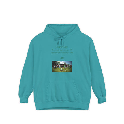 Flower Child Hoodie — 1960s Festival Wildflower Photo Design
