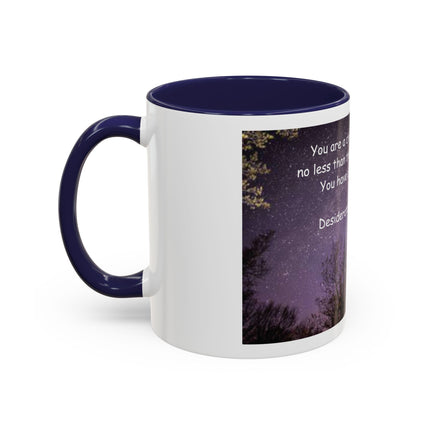 Inspirational Starry Night Coffee Mug — "You are a child of the universe" Quote