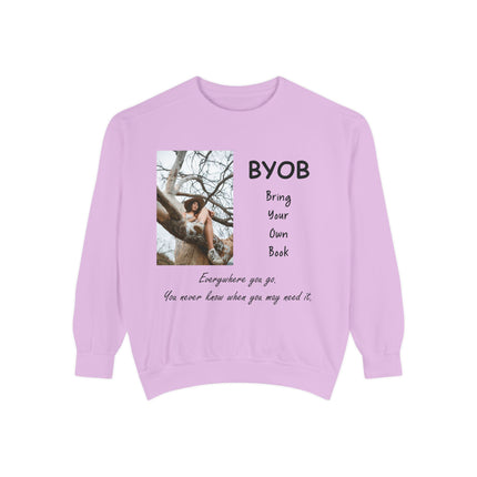 BYOB Sweatshirt – “Bring Your Own Book” – Unisex Literary Fashion