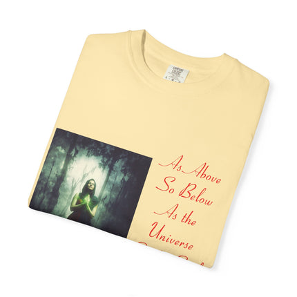 Unisex Garment-Dyed T-Shirt | As Above So Below Graphic Tee