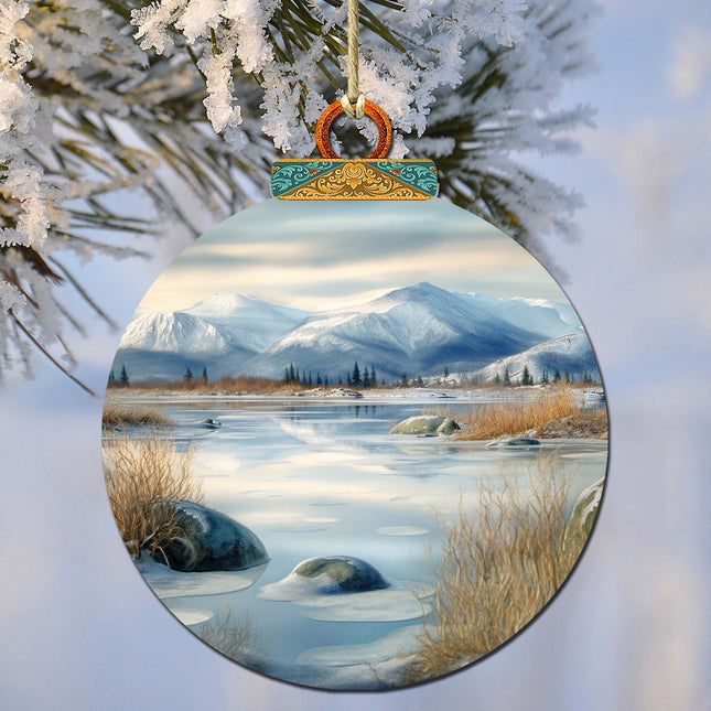 Alaskan Harmony Wooden Ornaments by G.Debrekht - Wildlife Holiday Decor - 870075-0