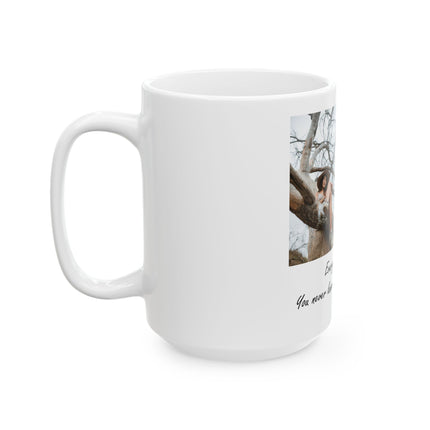 BYOB 'Bring Your Own Book' Ceramic Mug (11oz, 15oz) — Reader Gift, Cozy Booklover Coffee Cup