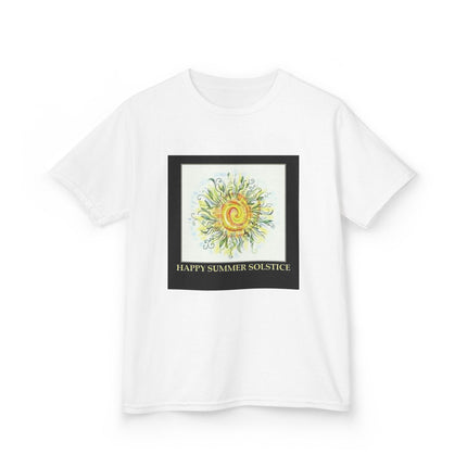 Kids Summer Solstice Tee - Happy Sun Design for Celebrations