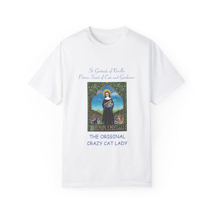 Saint Gertrude Cat Lady Tee – Unisex, Whimsical Design