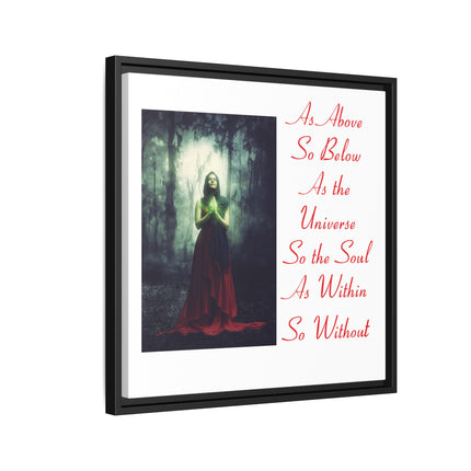 Framed Matte Canvas Art — "As Above So Below" Gothic Mystic Wall Print