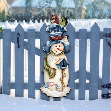 Freezing Frank Christmas Door Decor by Jamie Mills-Price - Christmas Santa Snowman Decor - 8457515H-3