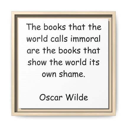 Oscar Wilde Quote Matte Canvas Print — Framed Literary Wall Art