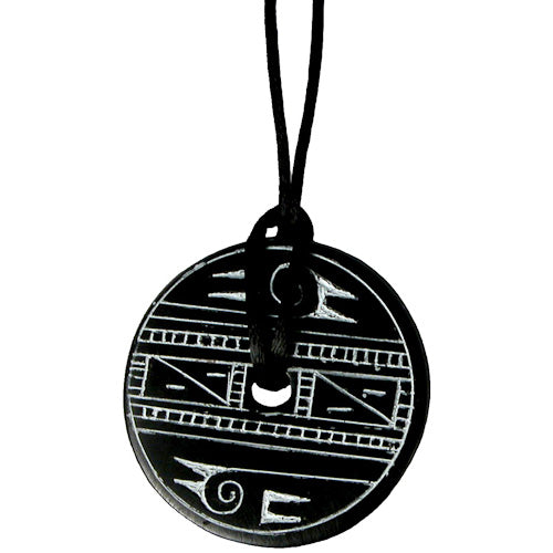 Coal Pendant w/ Bird Design from Colombia-0