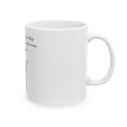 Saint Maximilian Kolbe Quote Ceramic Mug — Religious Prayer Coffee Cup (11oz/15oz)