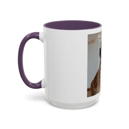 Cat Hug Coffee Mug – "Marriage is an Endless Sleepover" Accent Mug
