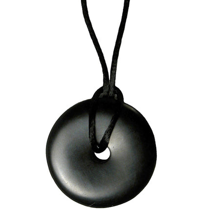 Coal Donut Pendant from Colombia-0