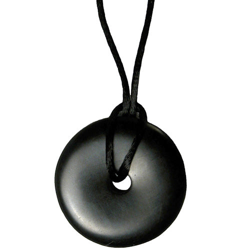 Coal Donut Pendant from Colombia-0