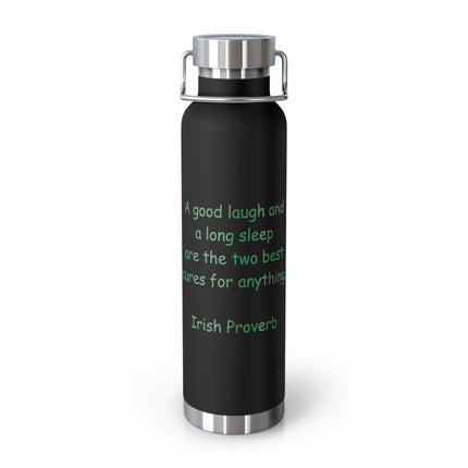 Copper Insulated Bottle – “Best Cures” Quote – 22oz Drinkware