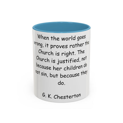 Inspirational Quote Coffee Mug - Chesterton Wisdom - 11oz Gift