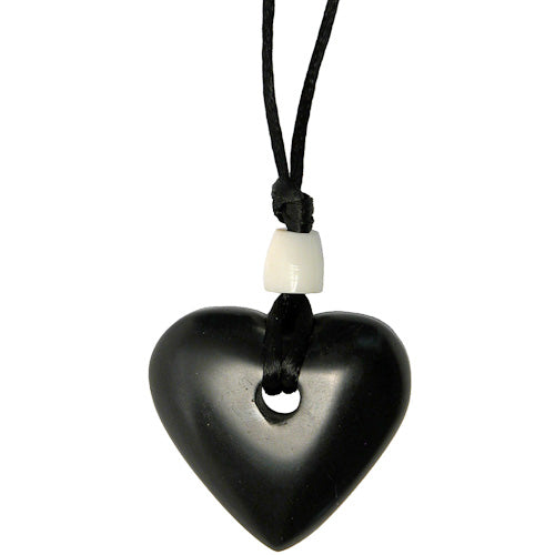 Coal Heart Pendant from Colombia-0