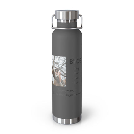 BYOB Copper Vacuum Insulated Water Bottle - 22oz - Bring Your Own Book Design