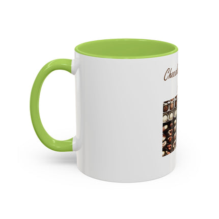 Chocolate Is Brain Fuel Coffee Mug — Chocolate Lovers Accent Mug (11/15oz)