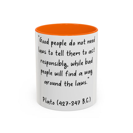 Plato Quote Mug – 11oz Accent Ceramic Cup for Thoughtful Sips