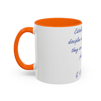 Chesterton Quote Accent Mug – “Walls of a Playground” – 11oz Ceramic