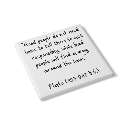 Philosophical Quote Ceramic Coaster - Inspirational Home Decor
