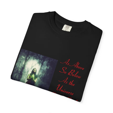 Unisex Garment-Dyed T-Shirt | As Above So Below Graphic Tee