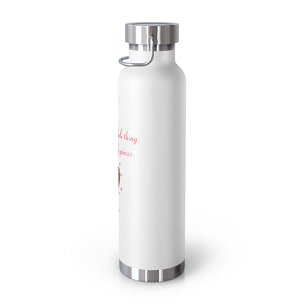 Rumi Quote Copper Vacuum Bottle — “Love is the whole thing. We are only pieces.” 22oz