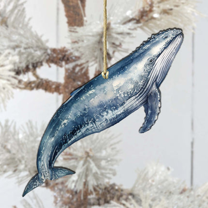 Alaskan Humpback Whale Wooden Ornaments by G.Debrekht - Wildlife Holiday Decor - 8710103-2-3