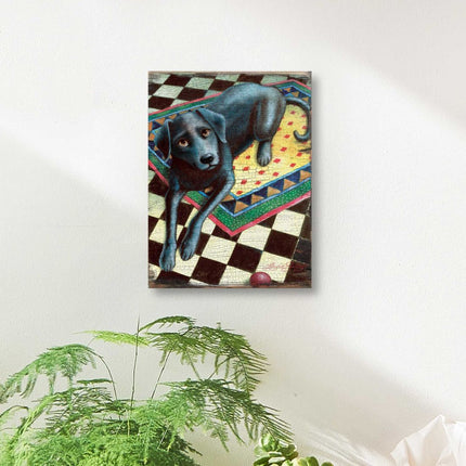 Ready When You Are Wooden Wall Art by Laura Seeley - Pets Dog and Cats Decor - 8511117B-3