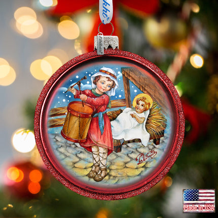 Drummer Boy Ball Glass Ornament by G. DeBrekht - 73531C-1