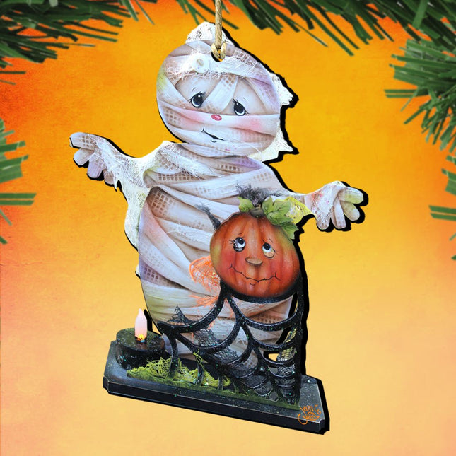 Some Mummy Loves You Wooden Ornaments by Jamie Mills-Price - Thanksgiving Halloween Decor - 8457406-0