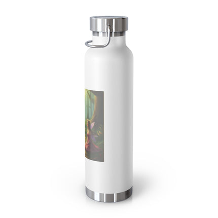 22oz Insulated Bottle — Enchanted Forest Cat & Girl Illustration
