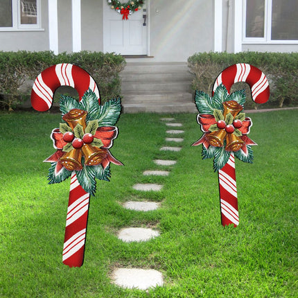Christmas Candy Cane Holiday Outdoor Decor by G. DeBrekht - Christmas Decor - 8151924F-S2-1