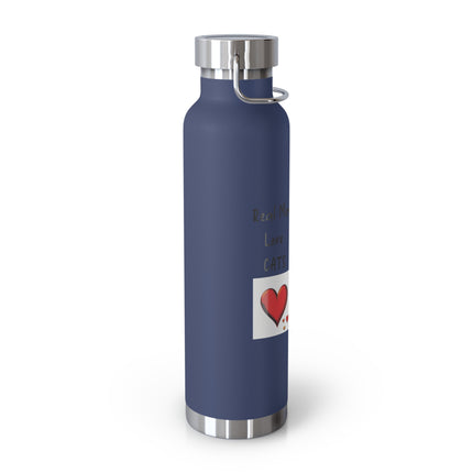 22oz Copper Thermos – Cat Dad Quote – Travel Bottle