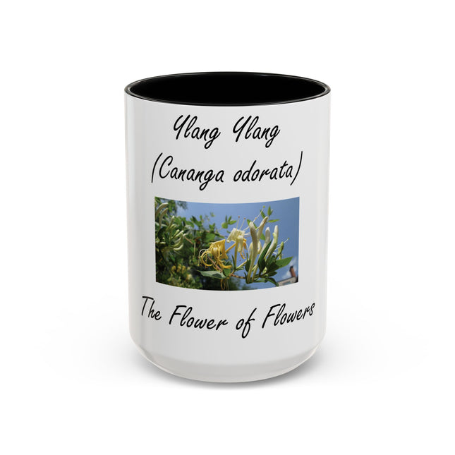 Ylang Ylang Floral Mug – 15oz Ceramic Cup with Aromatic Nickname