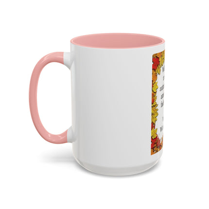 Autumn Leaves Quote Mug — William Wordsworth Fall Coffee Cup (11/15oz)