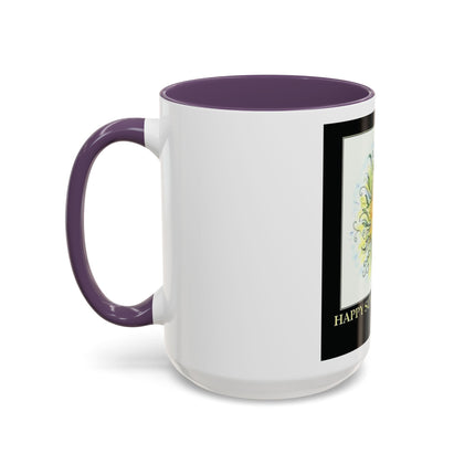 Happy Summer Solstice Coffee Mug — Sun Illustration Accent Mug (11/15oz)
