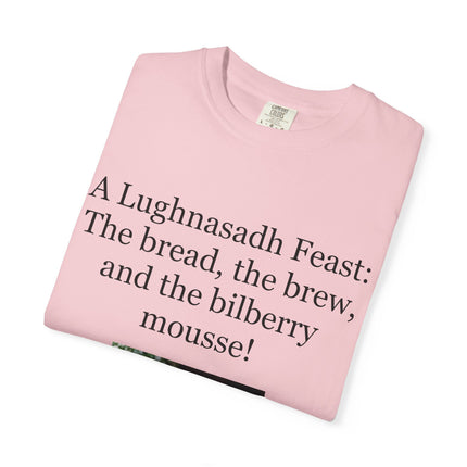 Lughnasadh Feast T-Shirt – “The bread, the brew, and the bilberry mousse!”