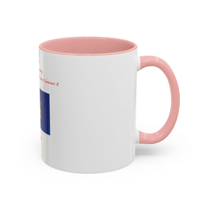 American Flag Accent Coffee Mug — Patriotic Quote by Mark Twain, 11/15oz