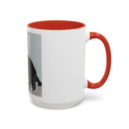 Cat Hug Coffee Mug – "Marriage is an Endless Sleepover" Accent Mug