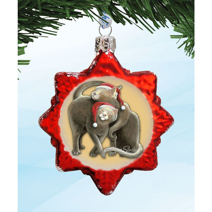 Kitty Cats Mercury Glass Ornaments by G. DeBrekht - Christmas Decor by Laura Seeley - 770143S3-LS-1