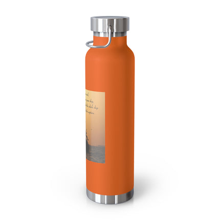 Inspirational Copper Vacuum Insulated Bottle | 22oz Travel Mug for Adventure Lovers