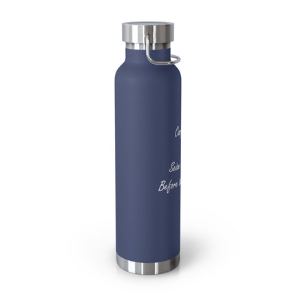 Inspirational Copper Vacuum Insulated Bottle - 22oz | 'Carpe Diem: Seize the Day'