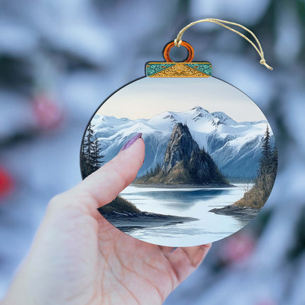 The Magic of Alaskan Nature Wooden Ornaments by G.Debrekht - Wildlife Holiday Decor - 870078-4