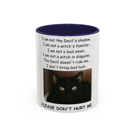 Black Cat Quote Mug – Accent Coffee Cup – 11oz Ceramic