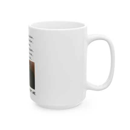 Black Cat Plea Ceramic Mug — "Please Don't Hurt Me" Coffee Cup (11oz/15oz)